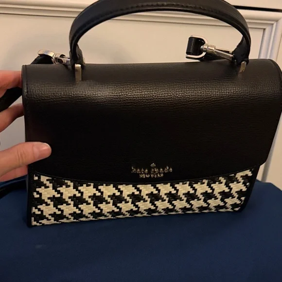 kate spade Black & White Houndstooth Darcy Bag - Picture 3 of 12